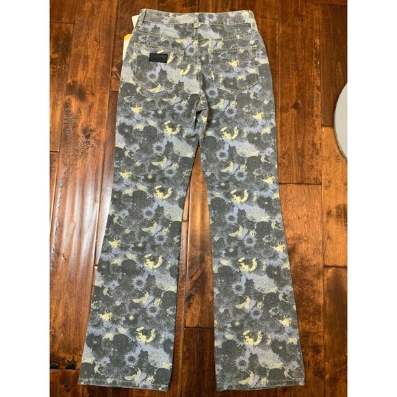 Ganni Blue Betzy Floral Print Bootcut Jeans, Size 27, New! $255 - Picture 7 of 10